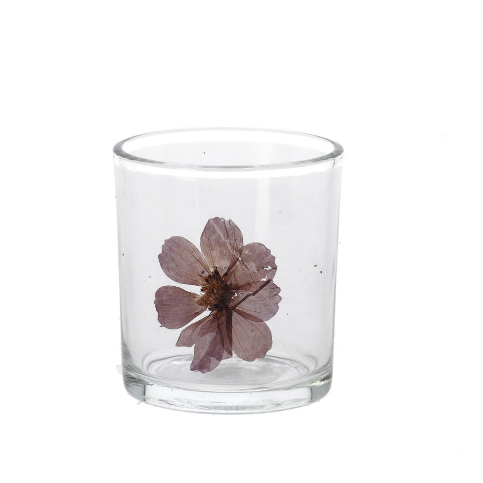 Theelichthouder glas bloem 8 cm Theelichthouder glas bloem 8 cm