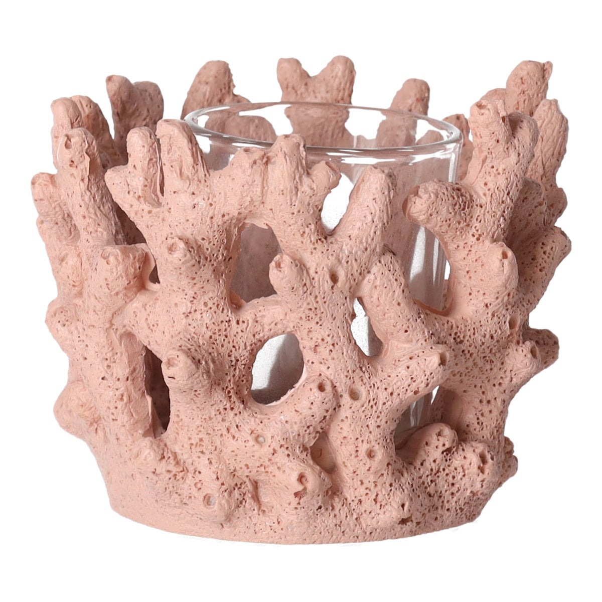 Kaarshouder koraal polyresin 9 x 9 x 8 cm 2ss Kaarshouder koraal polyresin 9 x 9 x 8 cm 2ss