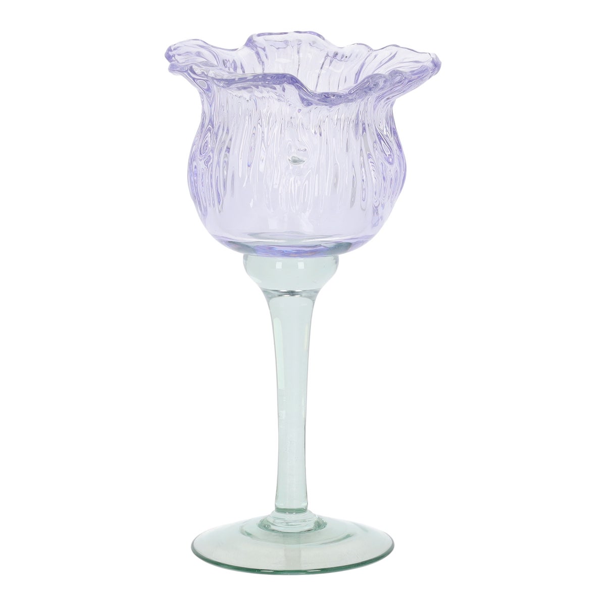 Theelichthouder tulp lila 19 cm Theelichthouder tulp lila 19 cm