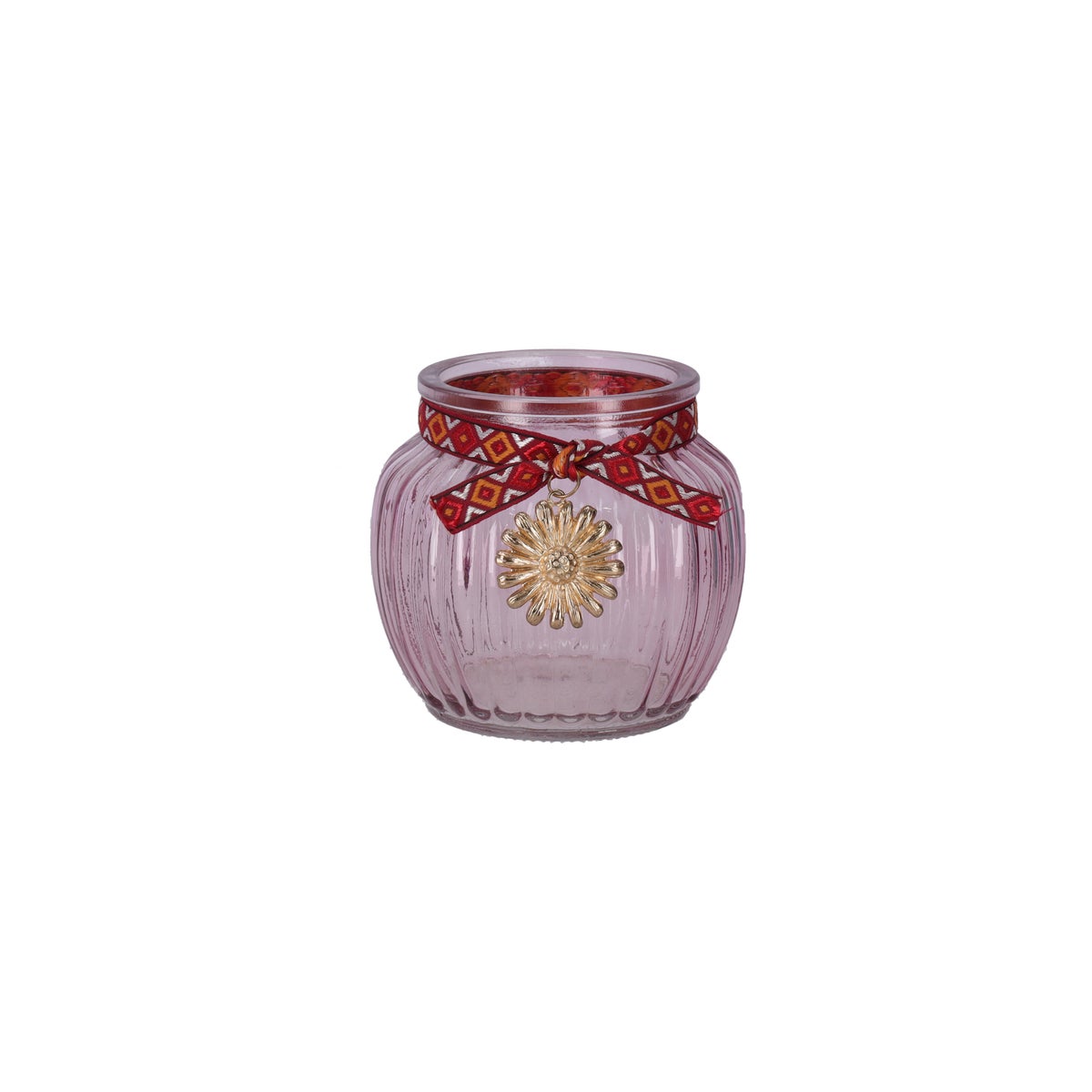 Glazen windlicht 10 cm 4 assorti Glazen windlicht 10 cm 4 assorti