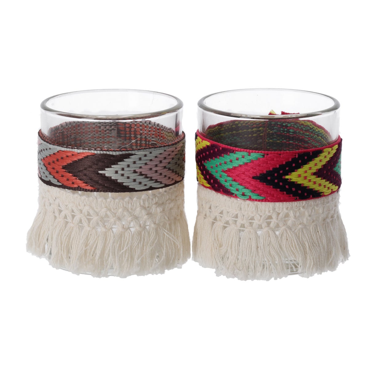 Theelichthouder glas 8 cm 2 assorti Theelichthouder glas 8 cm 2 assorti