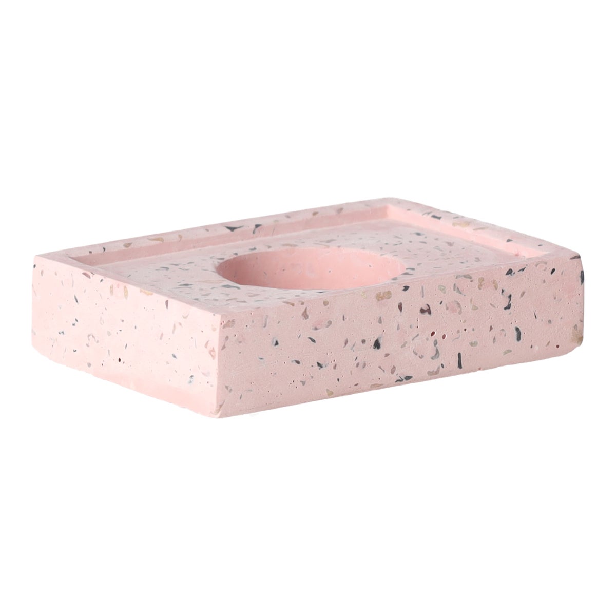 Kaarshouder cement roze 10 x 7 x 2 cm Kaarshouder cement roze 10 x 7 x 2 cm
