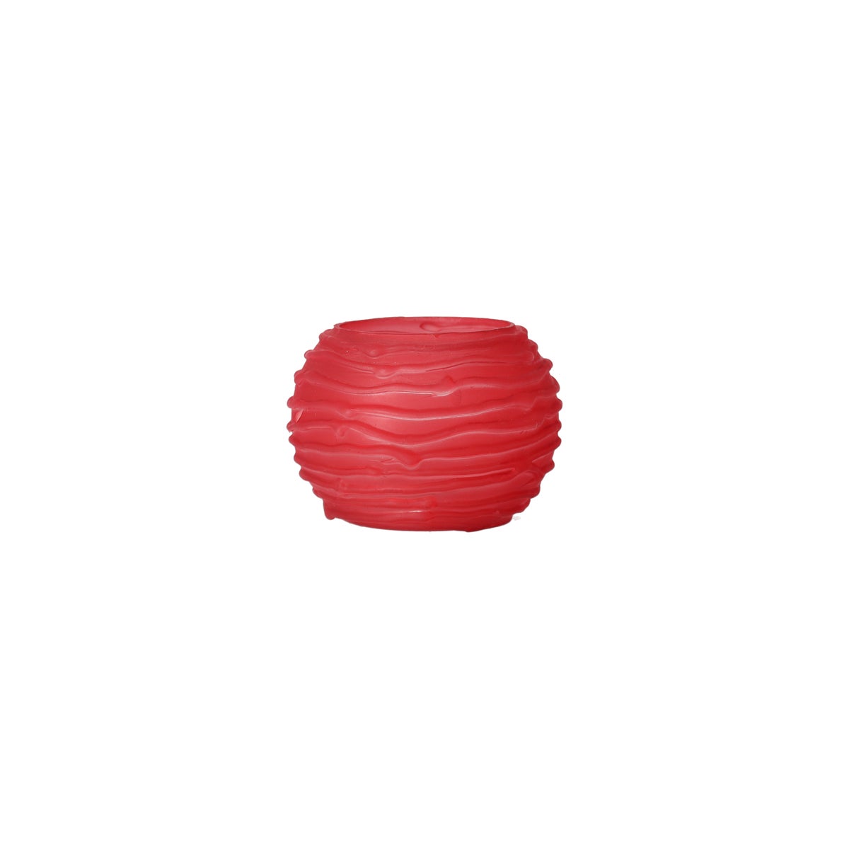 Theelichthouder van glas rood 10 x 10 x 8 cm Theelichthouder van glas rood 10 x 10 x 8 cm