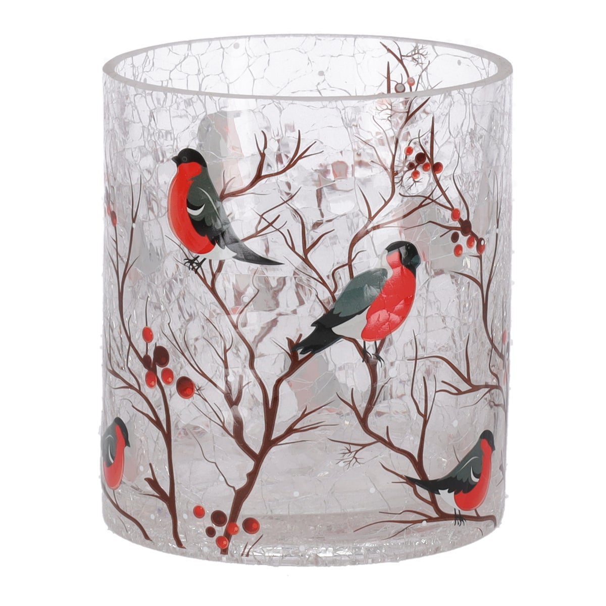 Theelichthouder glas vogels 9 x 9 x 10 cm Theelichthouder glas vogels 9 x 9 x 10 cm