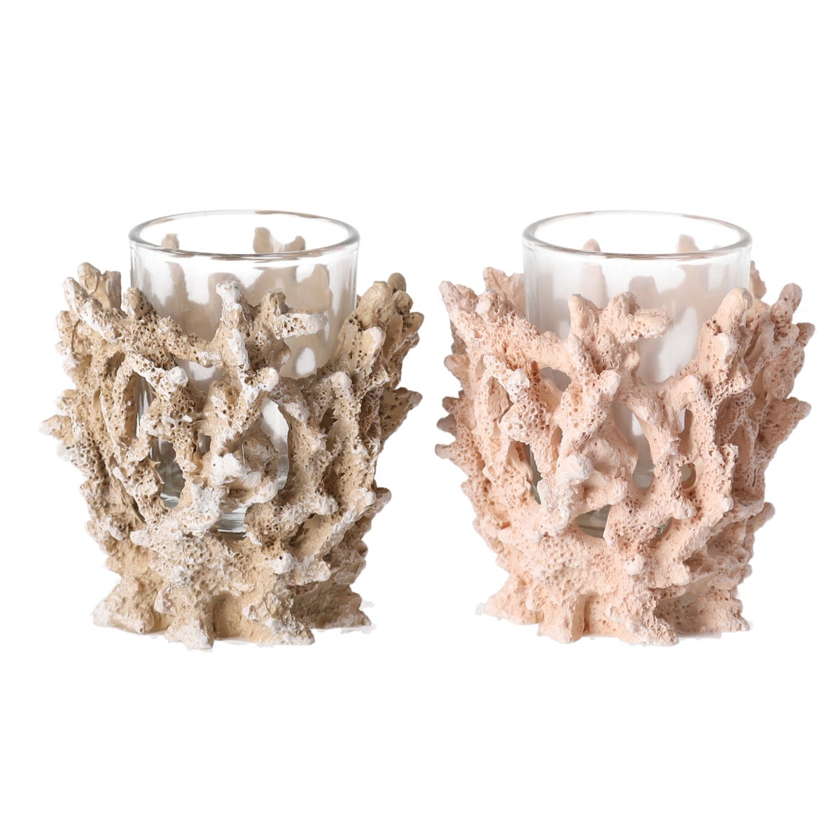 Theelichthouder koraal 8 cm Theelichthouder koraal 8 cm