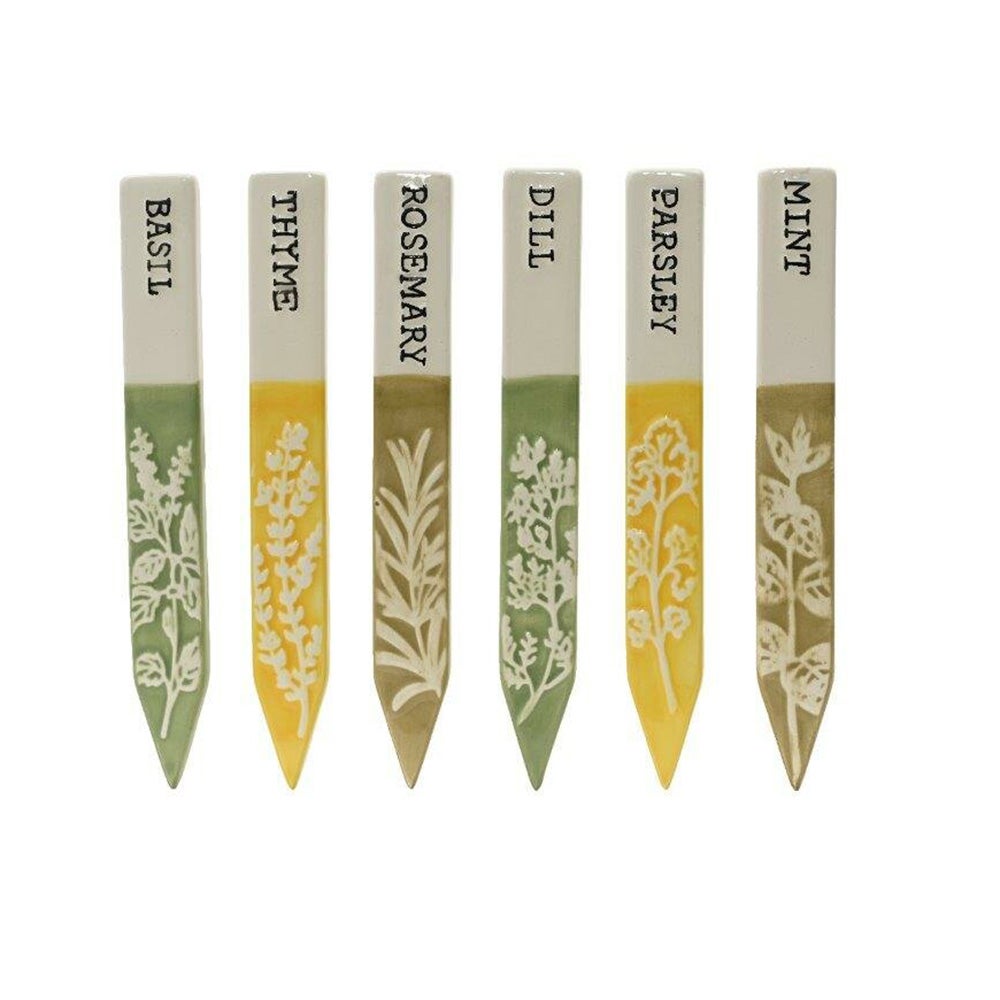 Plantlabel 15 cm geel of groen Plantlabel 15 cm geel of groen