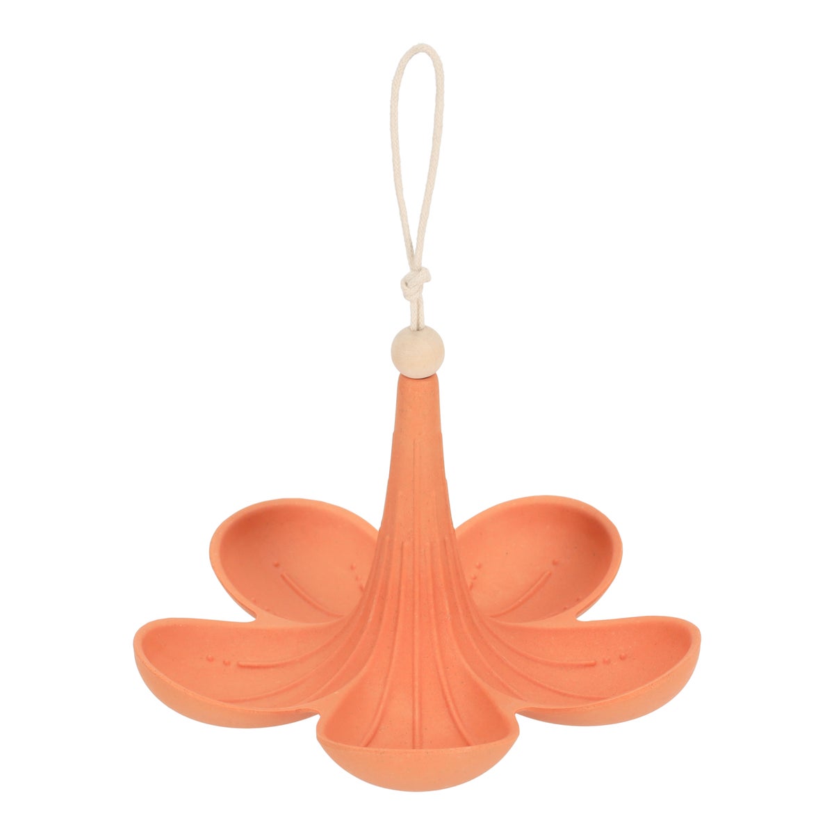 Voederschaal flower hangend 14 x 9 cm oranje Voederschaal flower hangend 14 x 9 cm oranje
