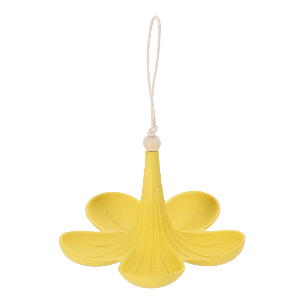 Voederschaal flower hangend 14 x 9 cm geel Voederschaal flower hangend 14 x 9 cm geel