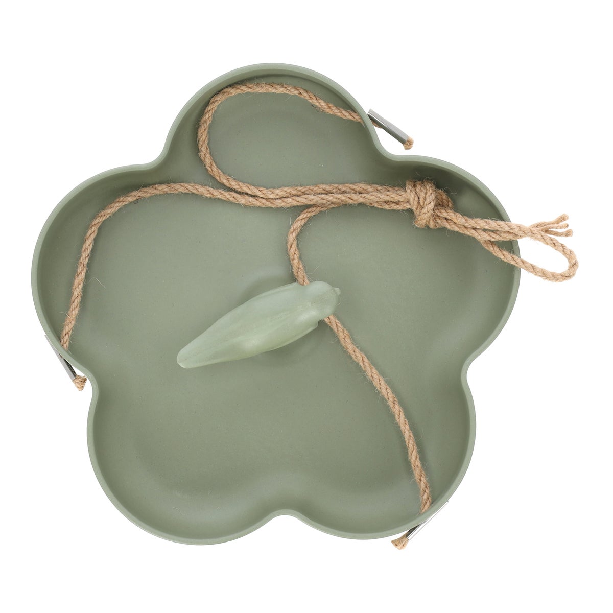 Voederschaal bamboe hangend 23cm groen Voederschaal bamboe hangend 23cm groen