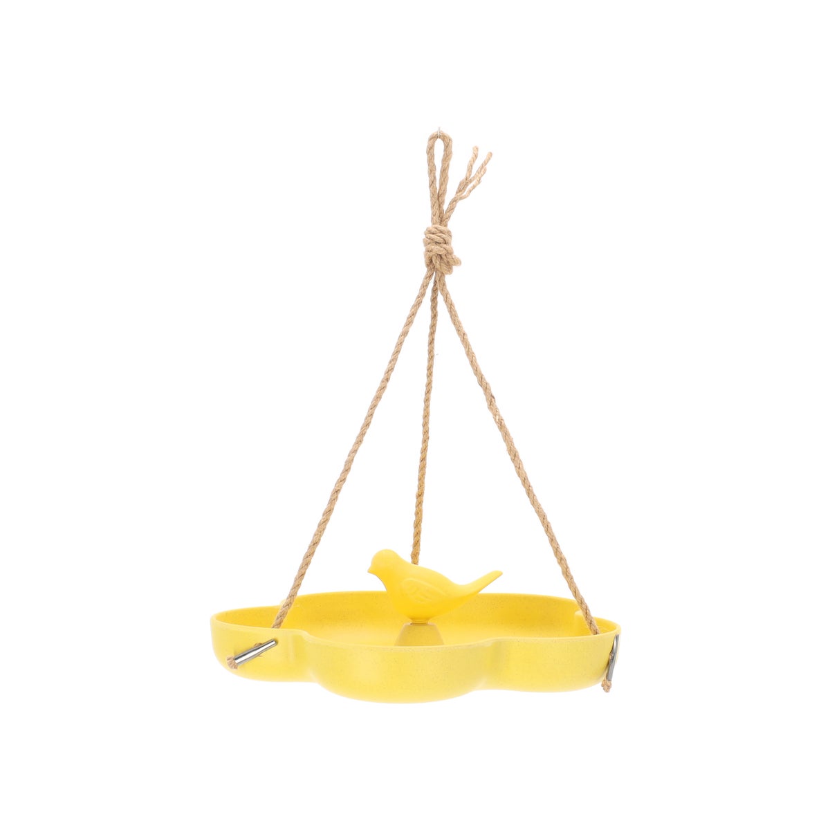 Voederschaal bamboe hangend 23cm geel Voederschaal bamboe hangend 23cm geel