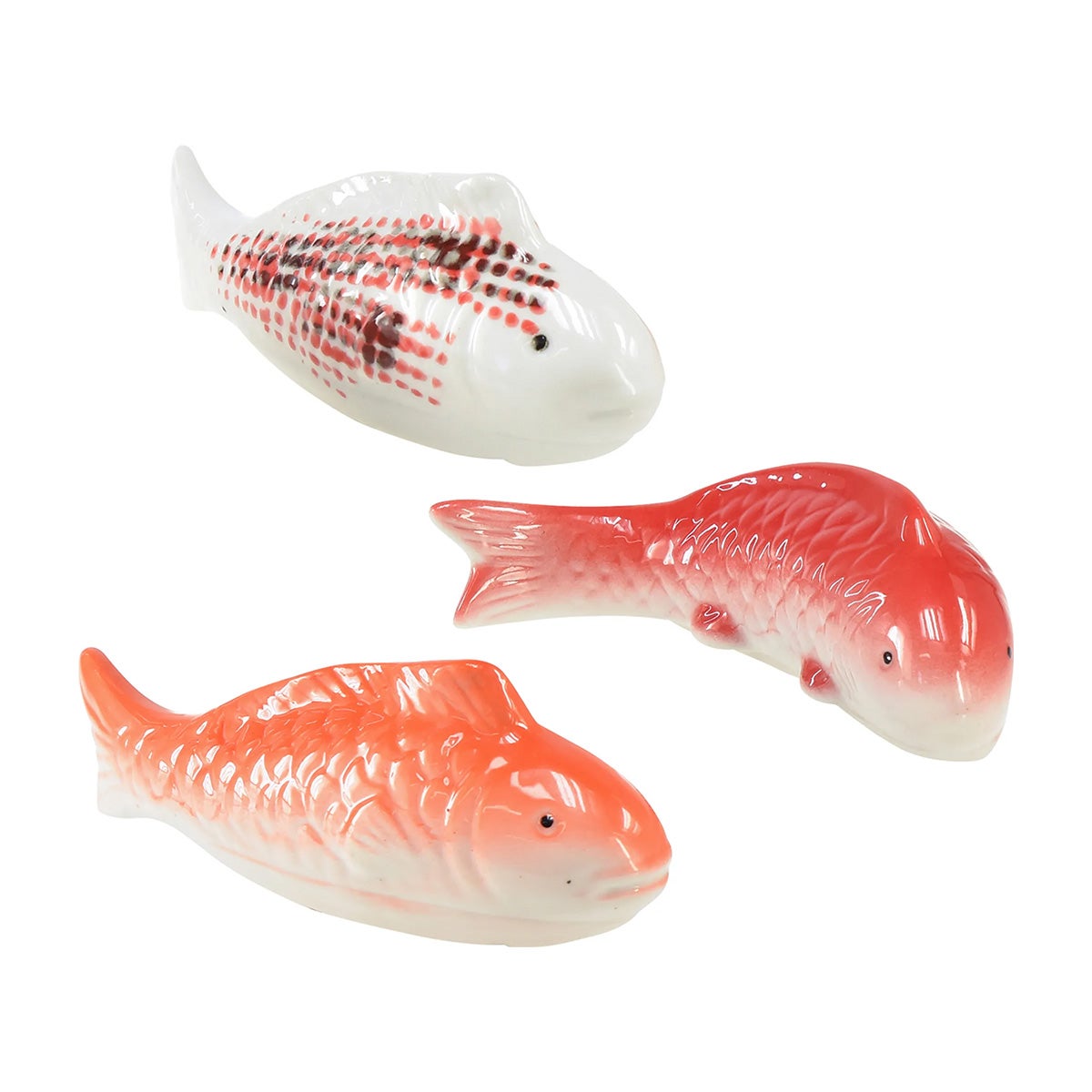 Vis porselein drijvend 6 cm 3 assorti Vis porselein drijvend 6 cm 3 assorti