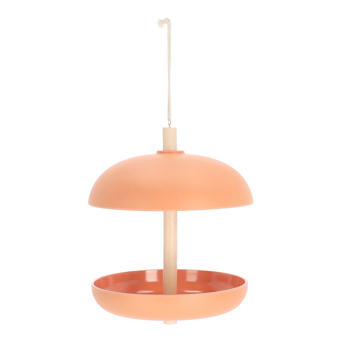 Vogelvoederhuis hangend bamboe 20 cm oranje Vogelvoederhuis hangend bamboe 20 cm oranje