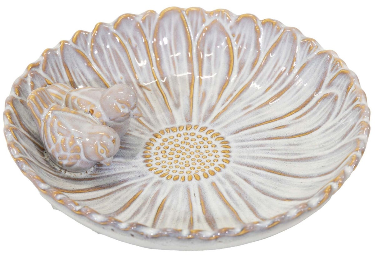 Vogelbad bloem pearl 28 cm Vogelbad bloem pearl 28 cm