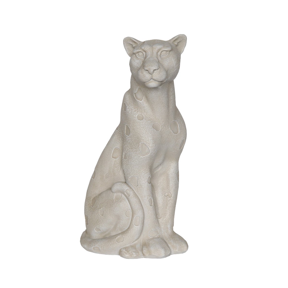 Beeld Luipaard beige 54 cm Beeld Luipaard beige 54 cm