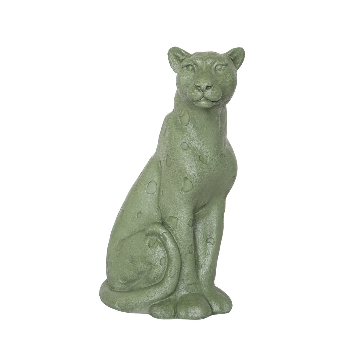 Beeld Luipaard groen 54 cm Beeld Luipaard groen 54 cm