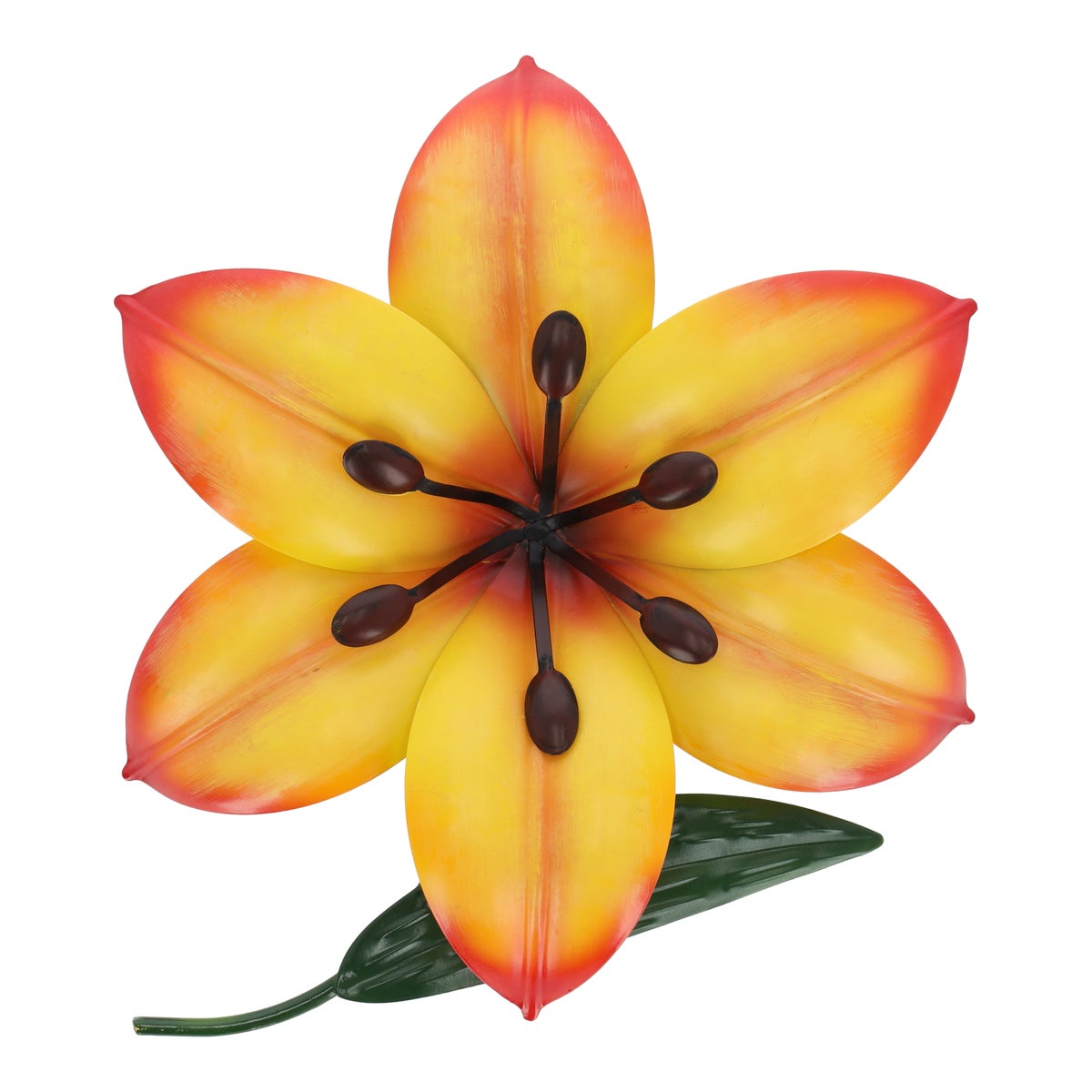 Bloem metaal geel 26 cm Bloem metaal geel 26 cm