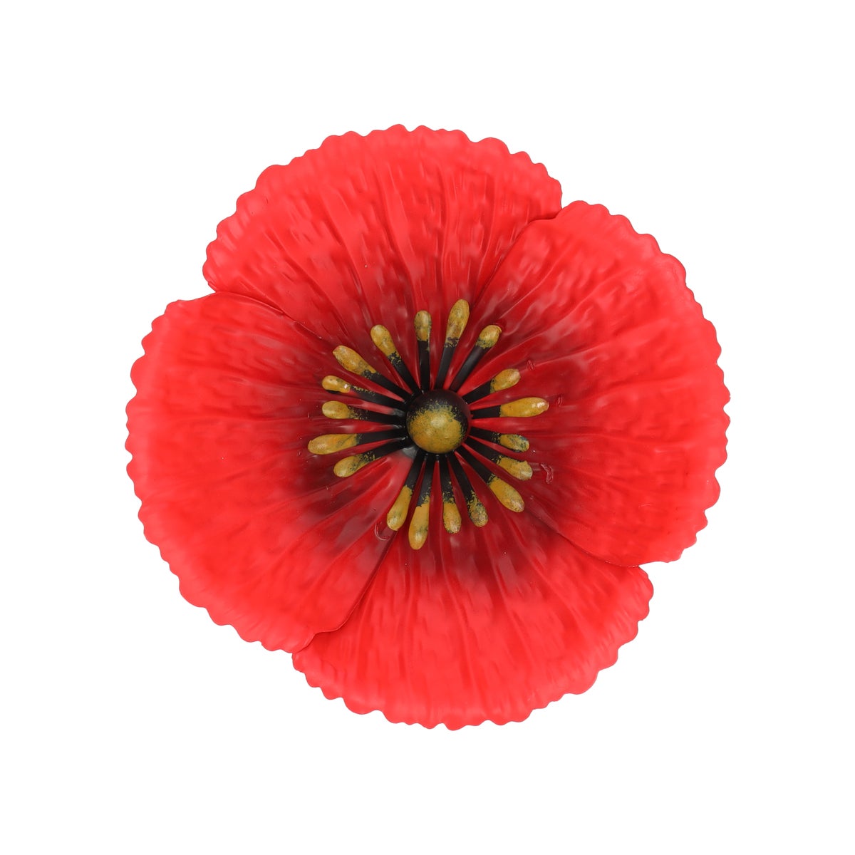 Bloem metaal rood 19 cm Bloem metaal rood 19 cm