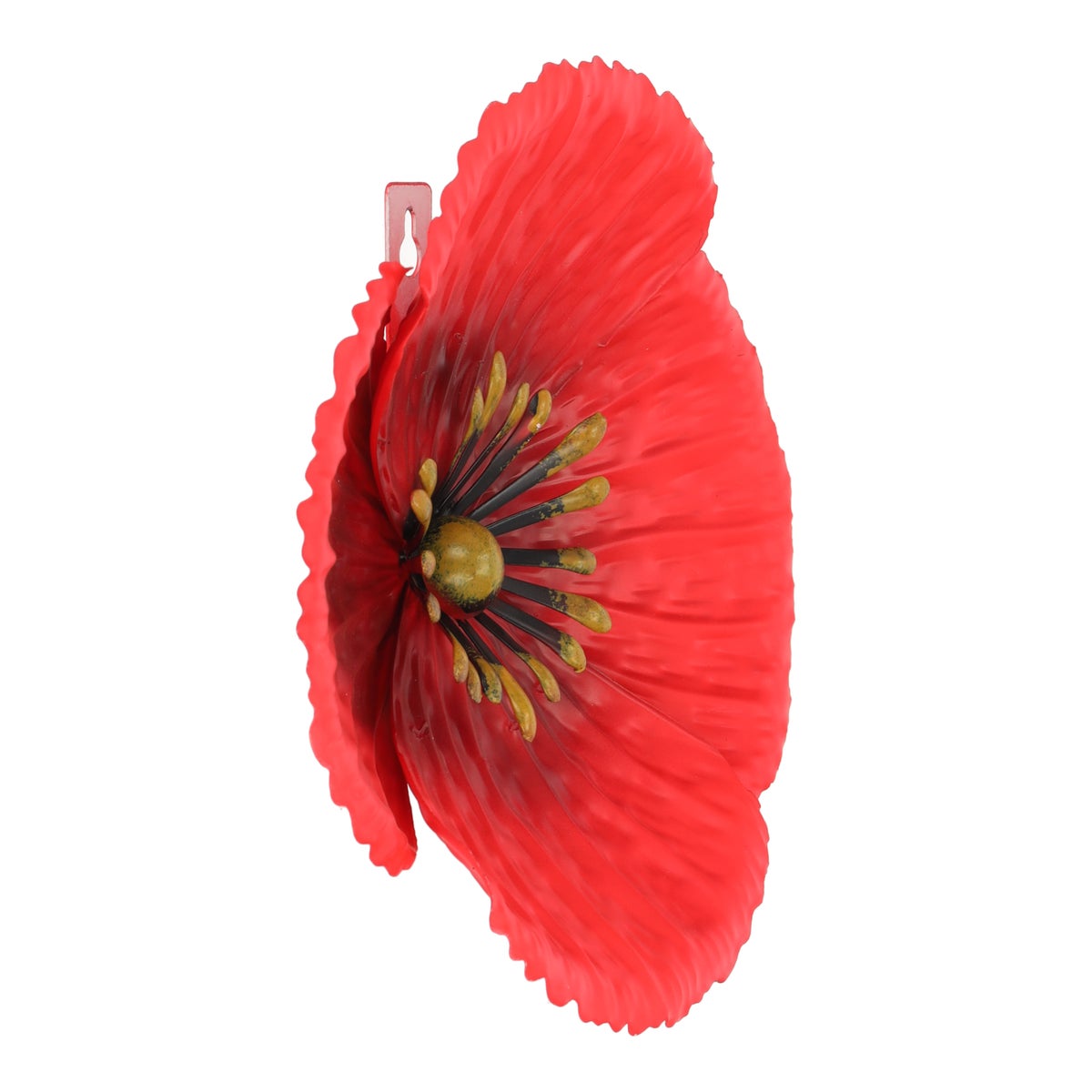 Bloem metaal rood 19 cm Bloem metaal rood 19 cm