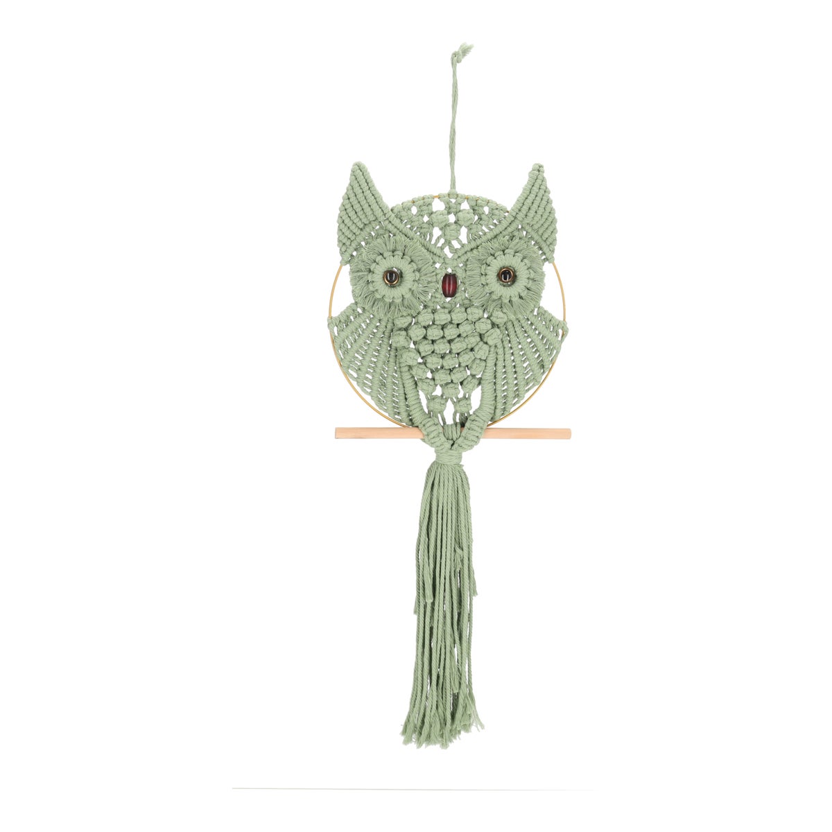 Wand deco uil 80 cm groen Wand deco uil 80 cm groen