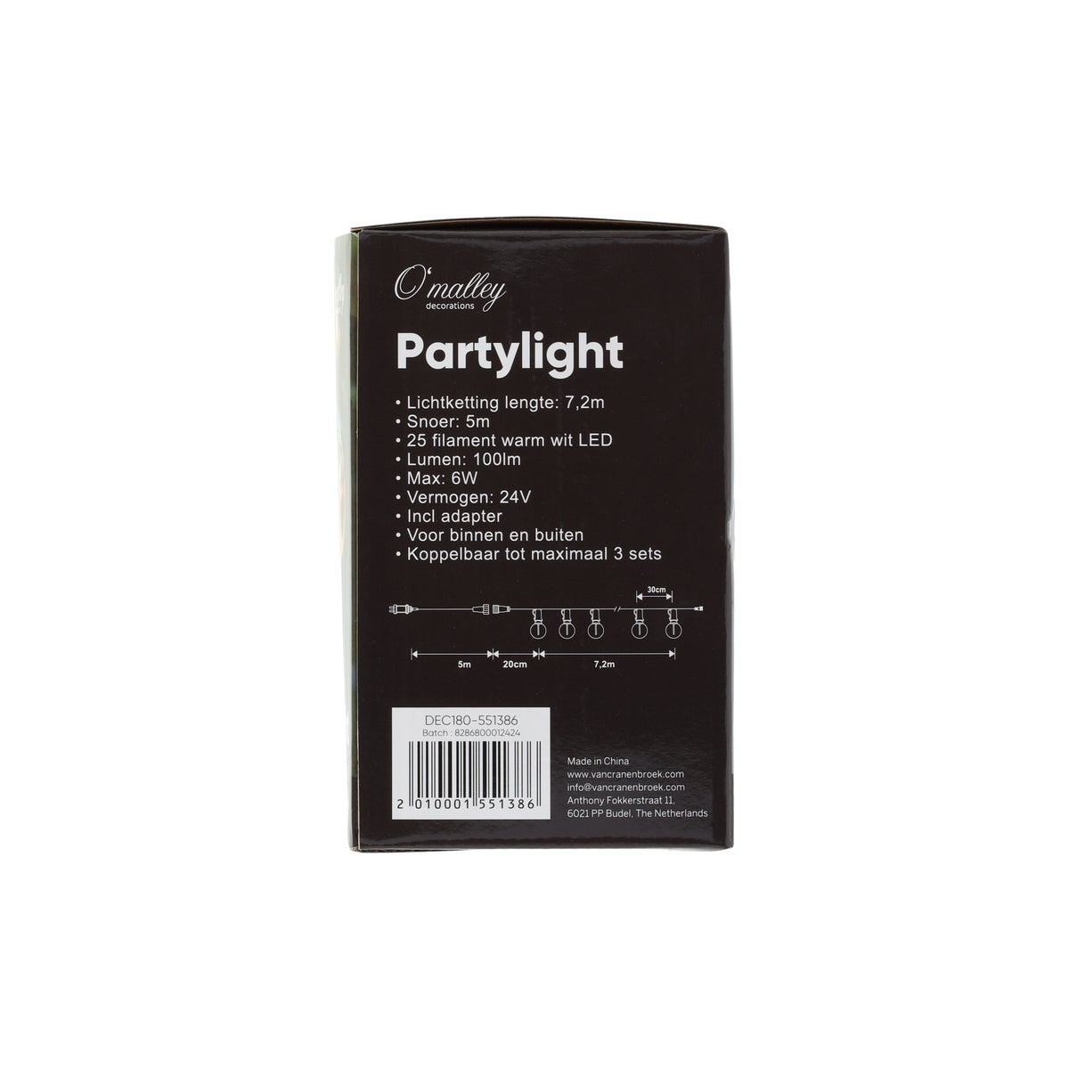 Partylight retro filament 25 LED-ww Partylight retro filament 25 LED-ww