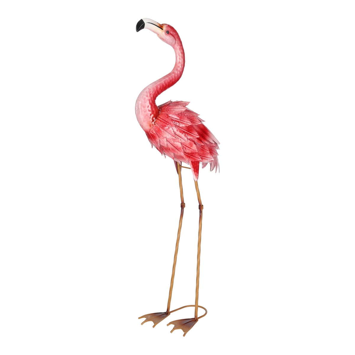 Beeld metaal flamingo 91 cm Beeld metaal flamingo 91 cm