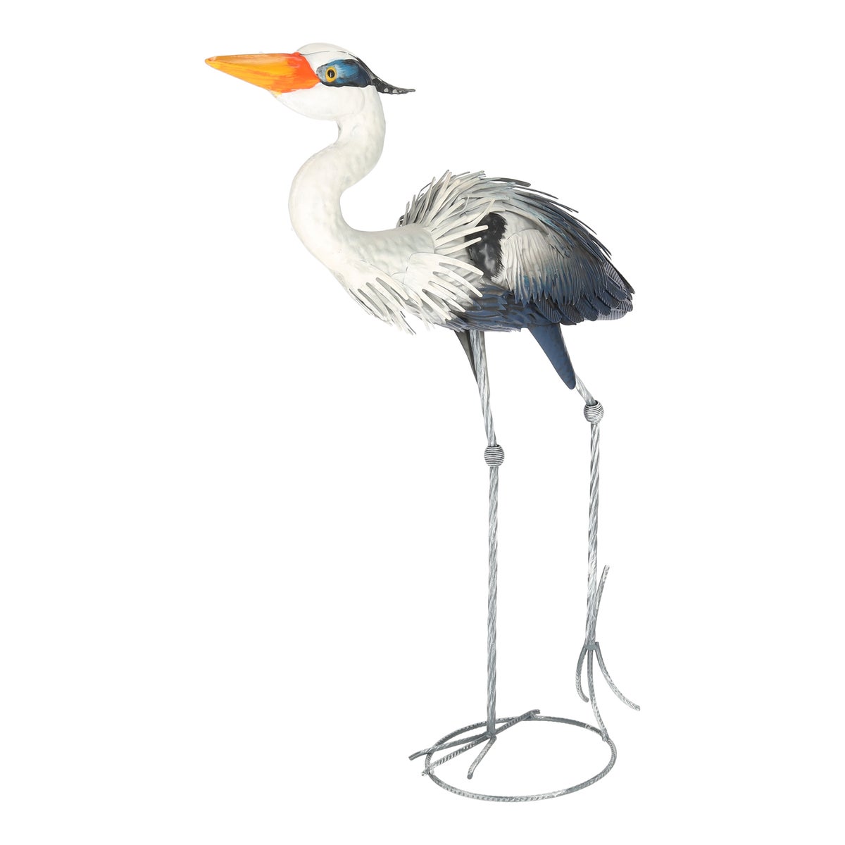 Beeld metaal blauwe reiger 77 cm Beeld metaal blauwe reiger 77 cm