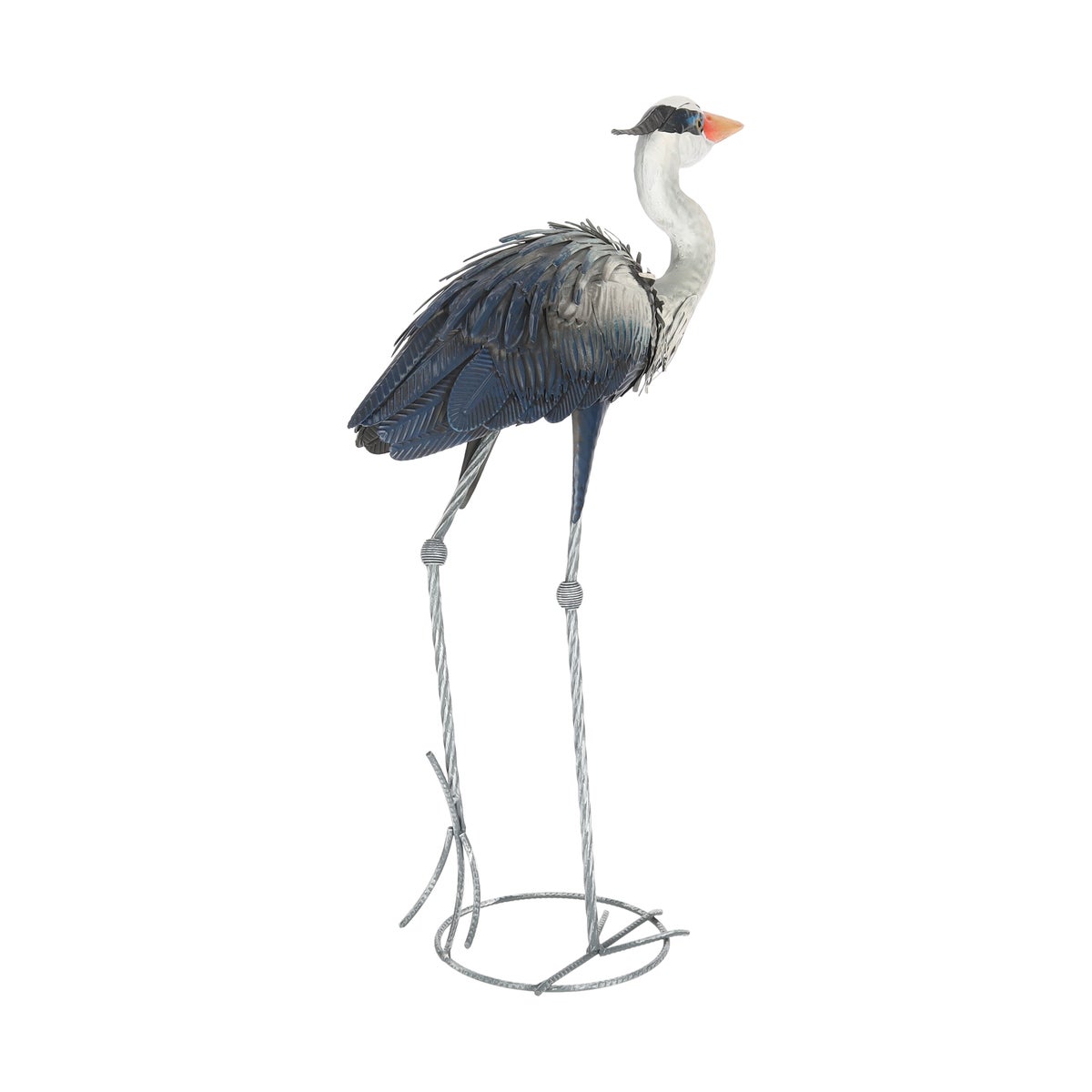 Beeld metaal blauwe reiger 77 cm Beeld metaal blauwe reiger 77 cm