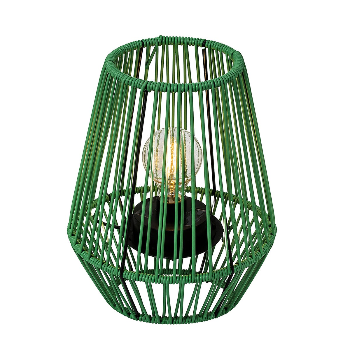 Lantaarn solar wicker 25 cm groen Lantaarn solar wicker 25 cm groen