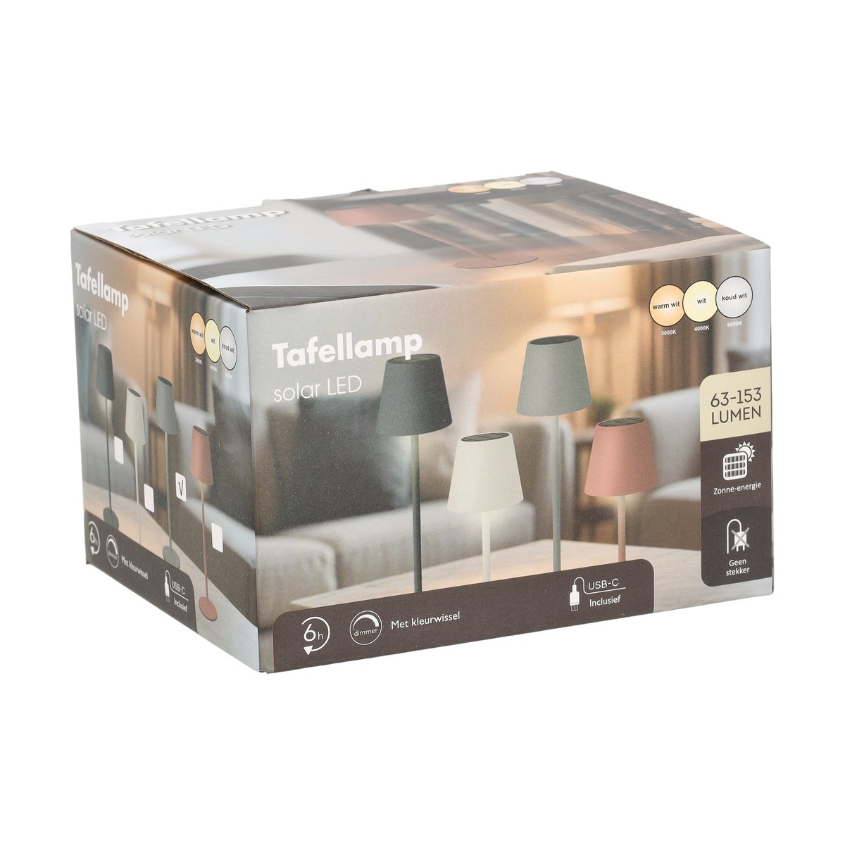 Tafellamp solar LED dimbaar olijfgroen Tafellamp solar LED dimbaar olijfgroen