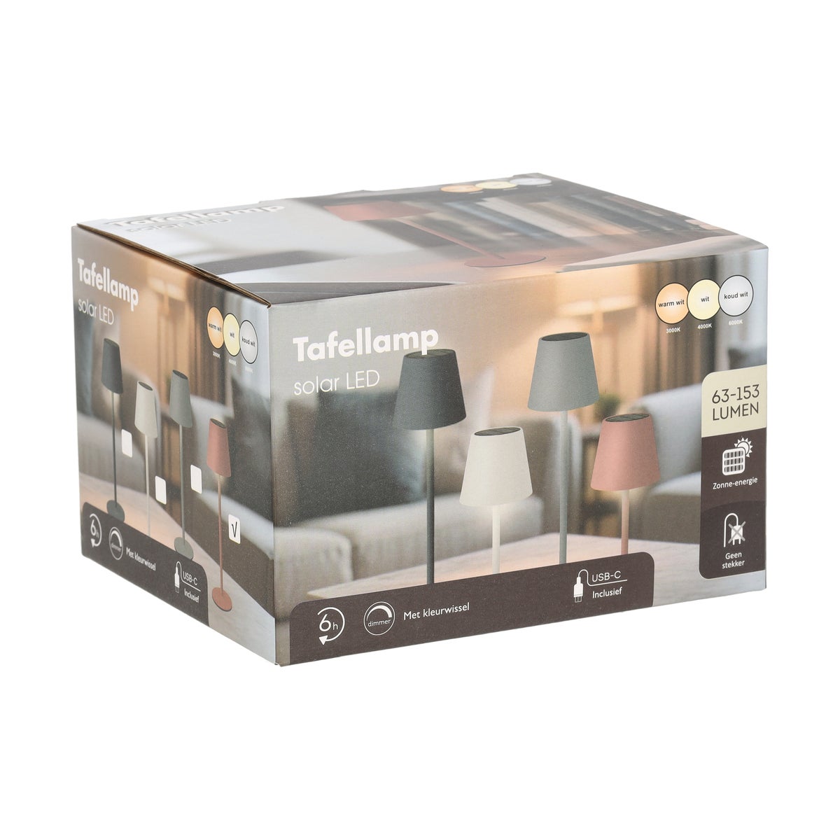 Tafellamp solar LED dimbaar terra Tafellamp solar LED dimbaar terra