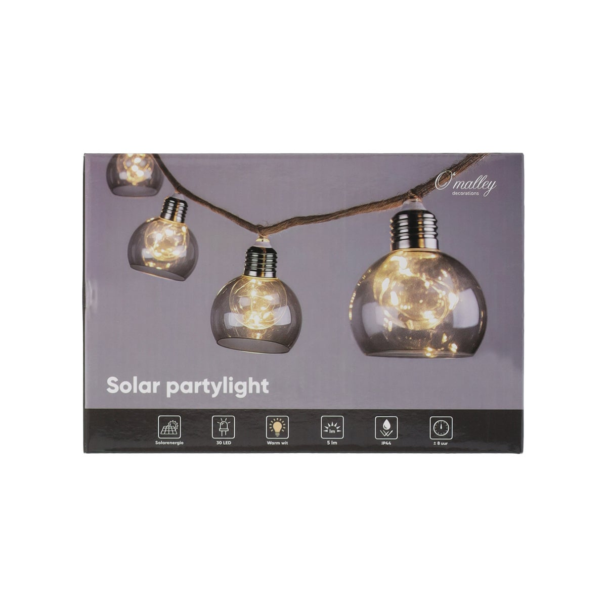 Partylight jute kap smoke 30 LED-ww Partylight jute kap smoke 30 LED-ww