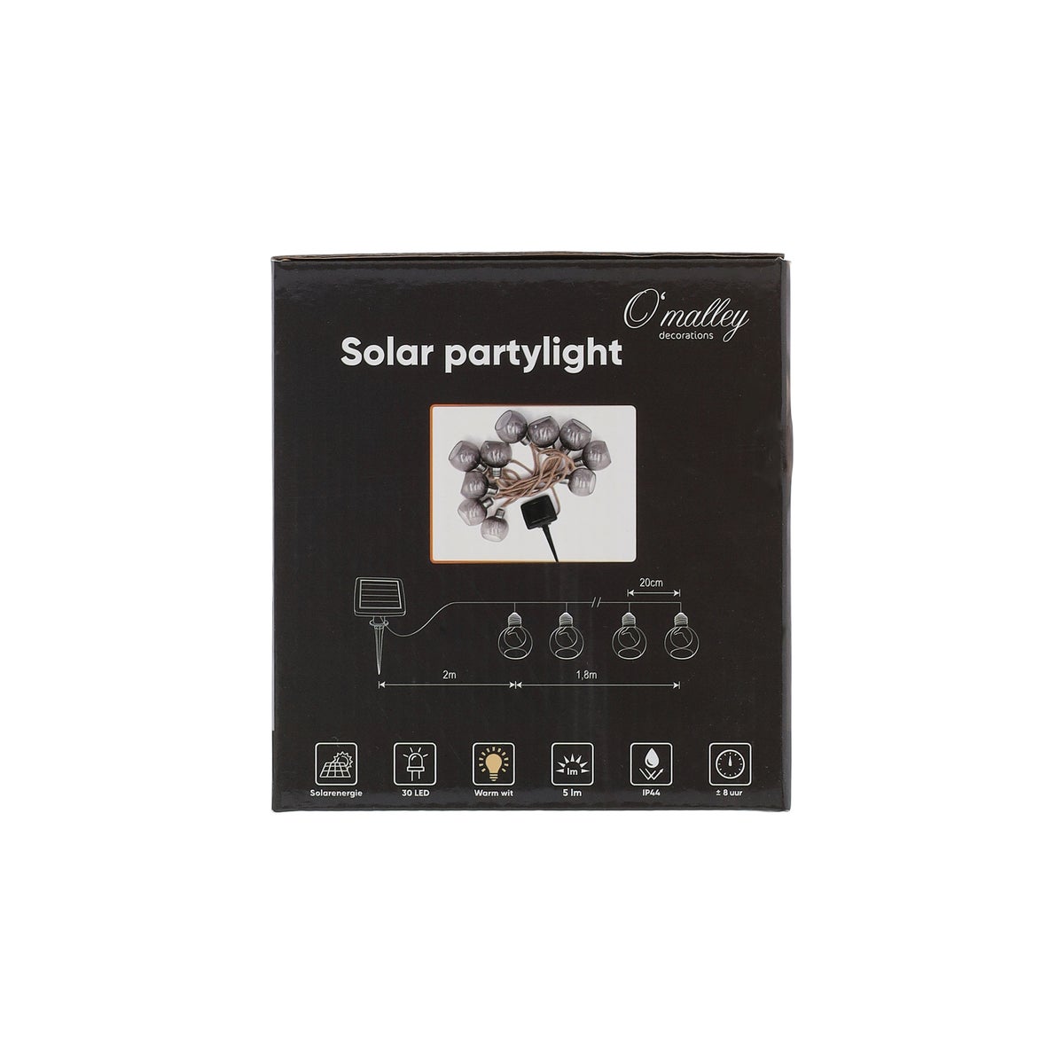Partylight jute kap smoke 30 LED-ww Partylight jute kap smoke 30 LED-ww