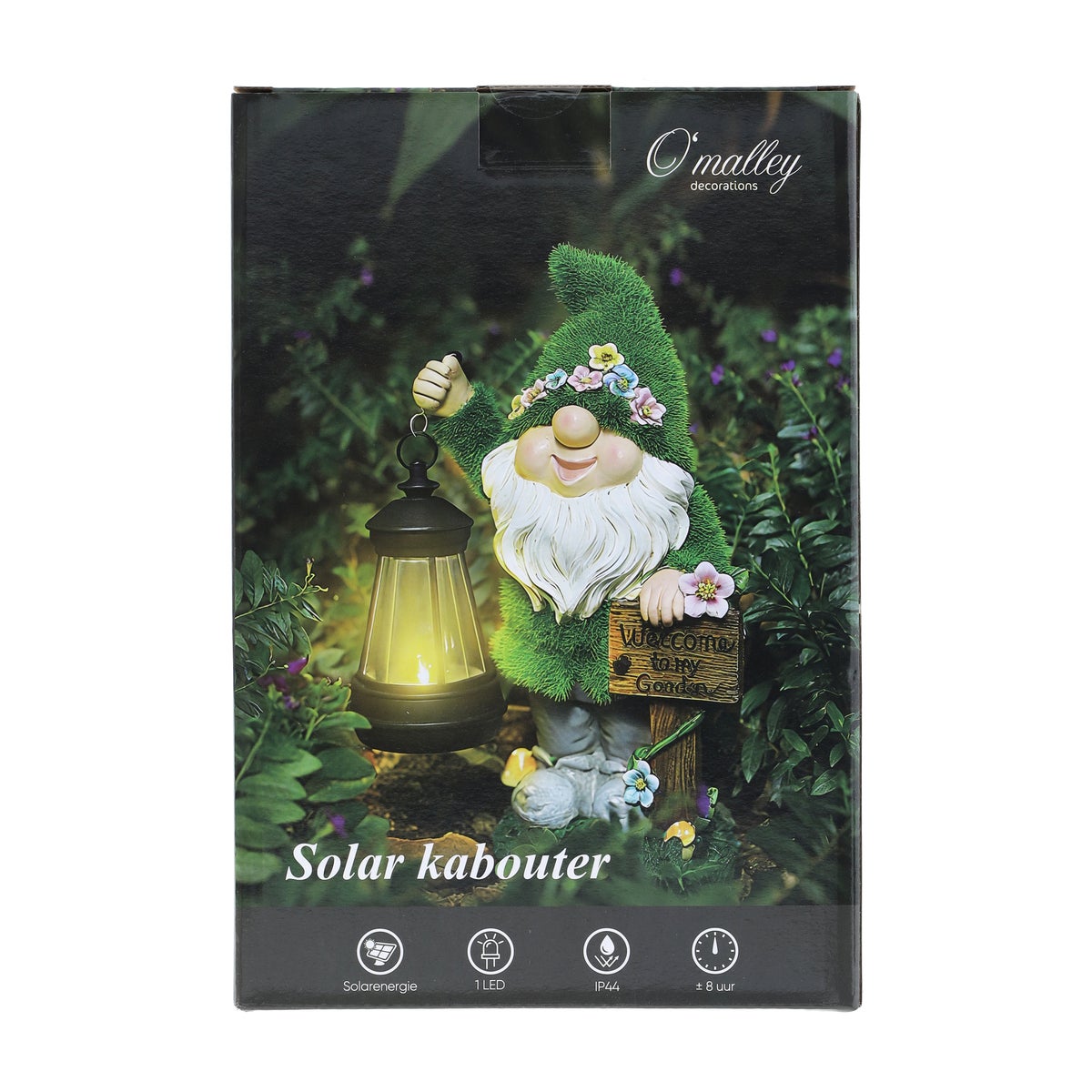Kabouter gras lantaarn 24 cm solar Kabouter gras lantaarn 24 cm solar