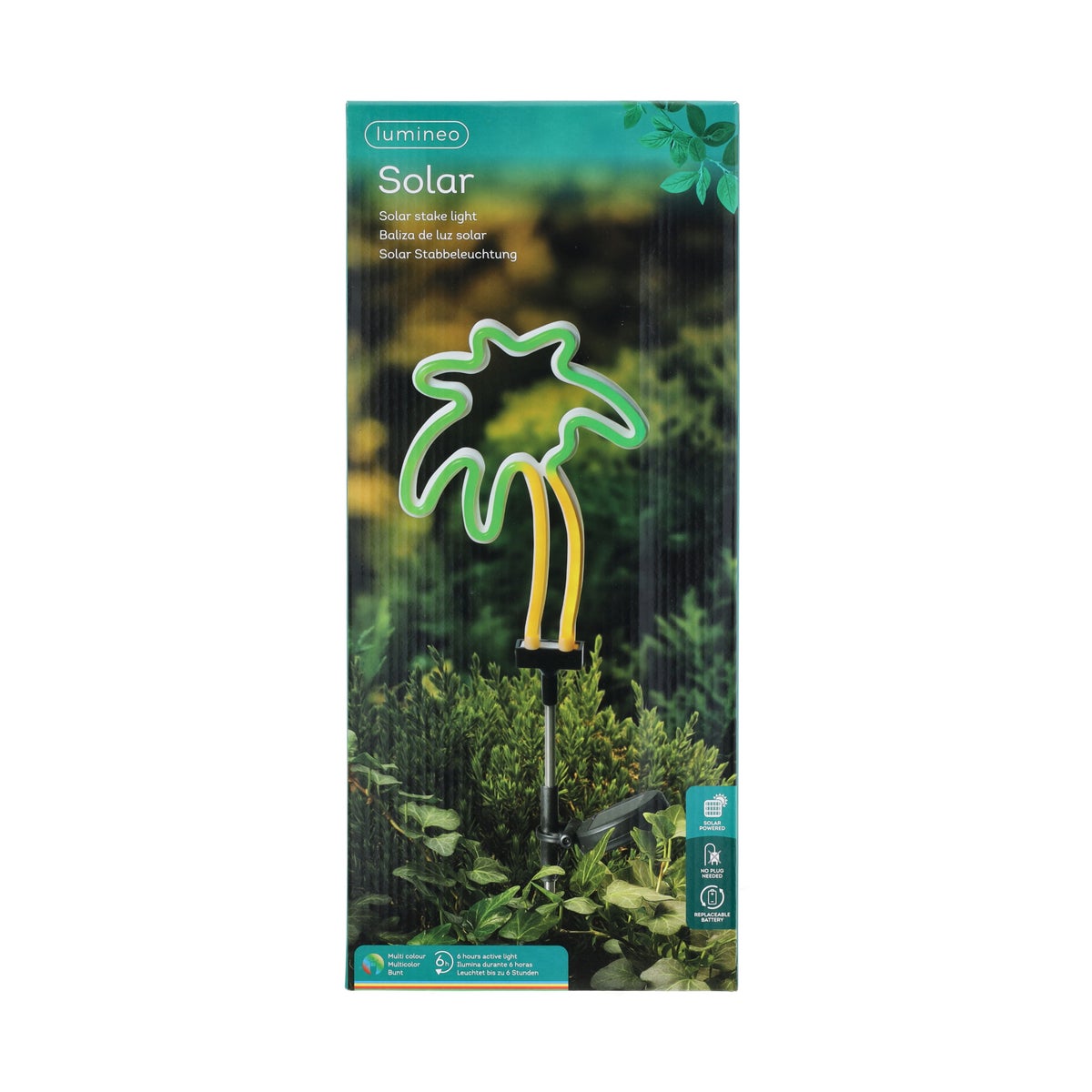 Steker neon solar palmboom 74 cm Steker neon solar palmboom 74 cm