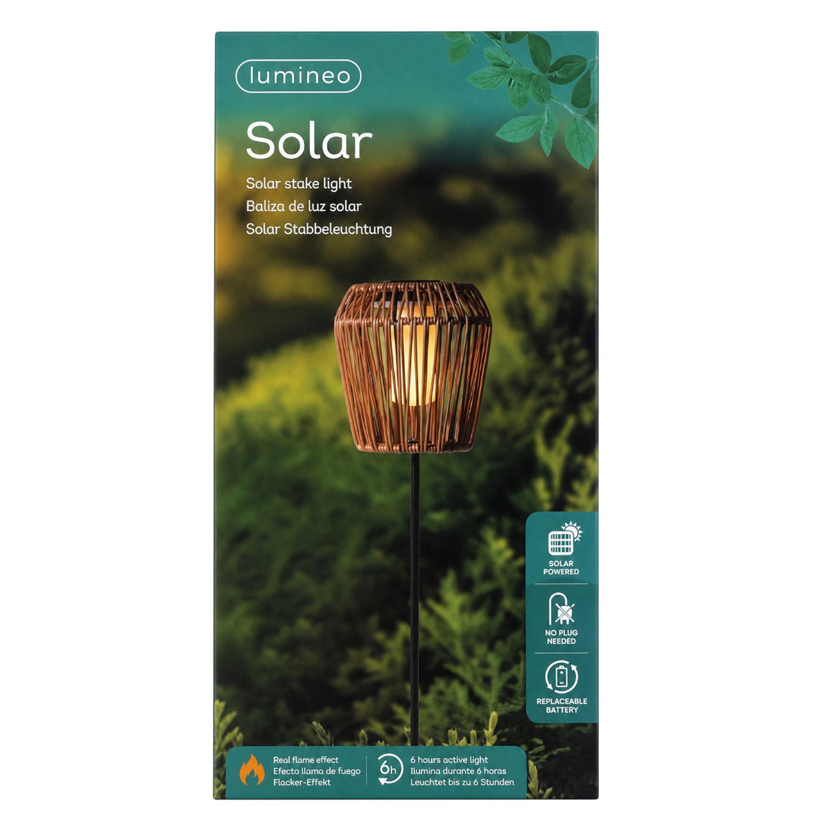 Steker solar vlam 104 cm terra Steker solar vlam 104 cm terra
