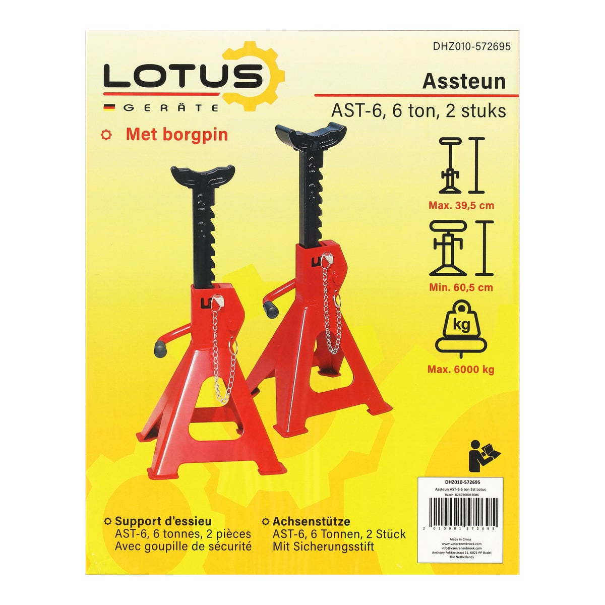 Assteun 6 ton 2 stuks Lotus Assteun 6 ton 2 stuks Lotus