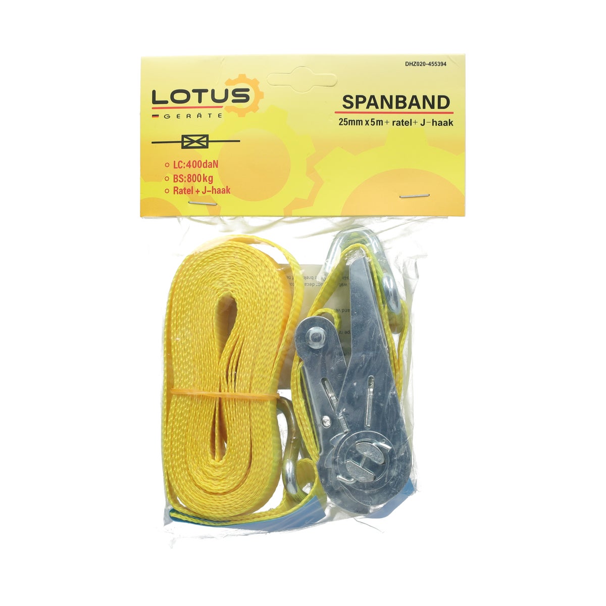 Spanband SP700-3 25 mm 5m ratel met J-haak Spanband SP700-3 25 mm 5m ratel met J-haak