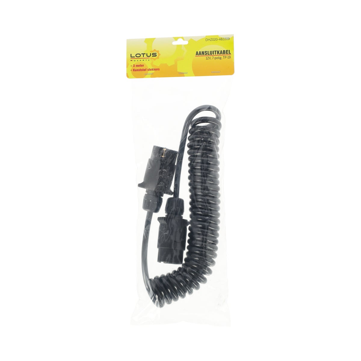 Aansluitkabel 3 m 7plg 12V plastic TP-19 Aansluitkabel 3 m 7plg 12V plastic TP-19