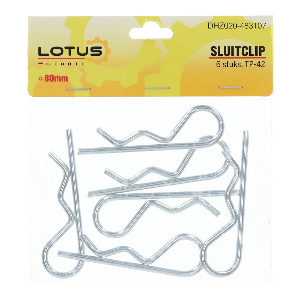 Sluitclip 80 mm 6 stuks TP-42 Sluitclip 80 mm 6 stuks TP-42