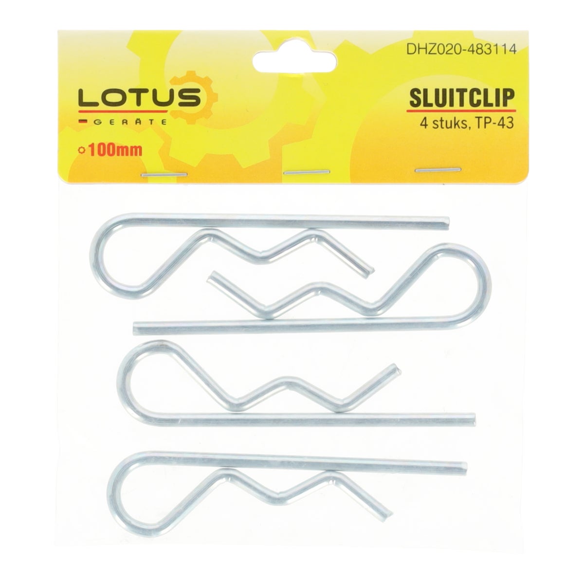 Sluitclip 100 mm 4 stuks TP-43 Sluitclip 100 mm 4 stuks TP-43