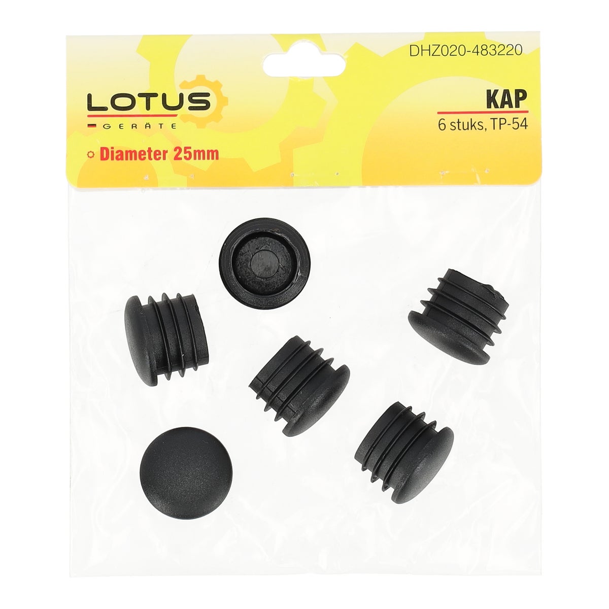 Kap diameter 25 mm 6 stuks TP-54 Kap diameter 25 mm 6 stuks TP-54