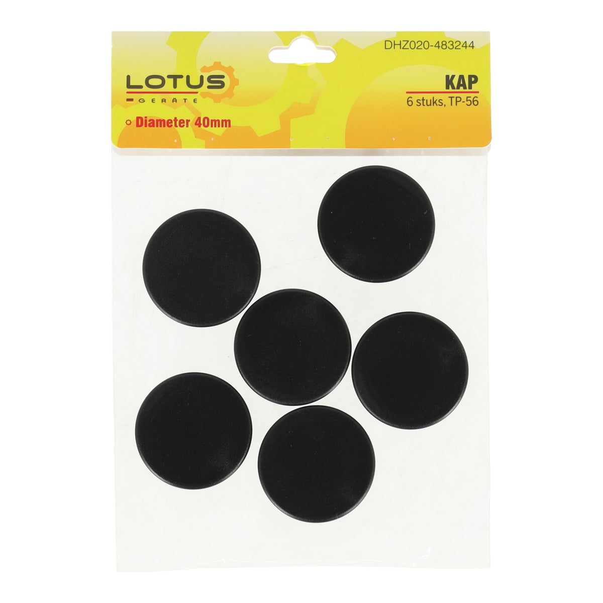Kap diameter 40 mm 6 stuks TP-56 Kap diameter 40 mm 6 stuks TP-56