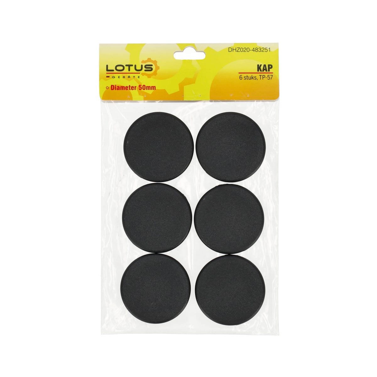 Kap diameter 50mm 6st TP-57 Kap diameter 50mm 6st TP-57