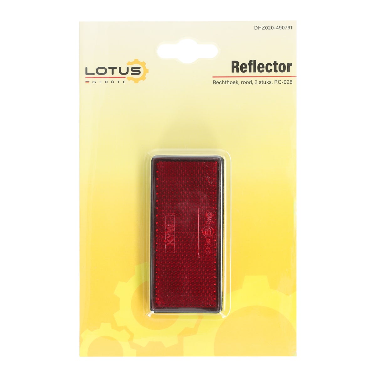 Reflektor Rechthoek 70 x 28 mm rood 2 stuks RC-028 Reflektor Rechthoek 70 x 28 mm rood 2 stuks RC-028