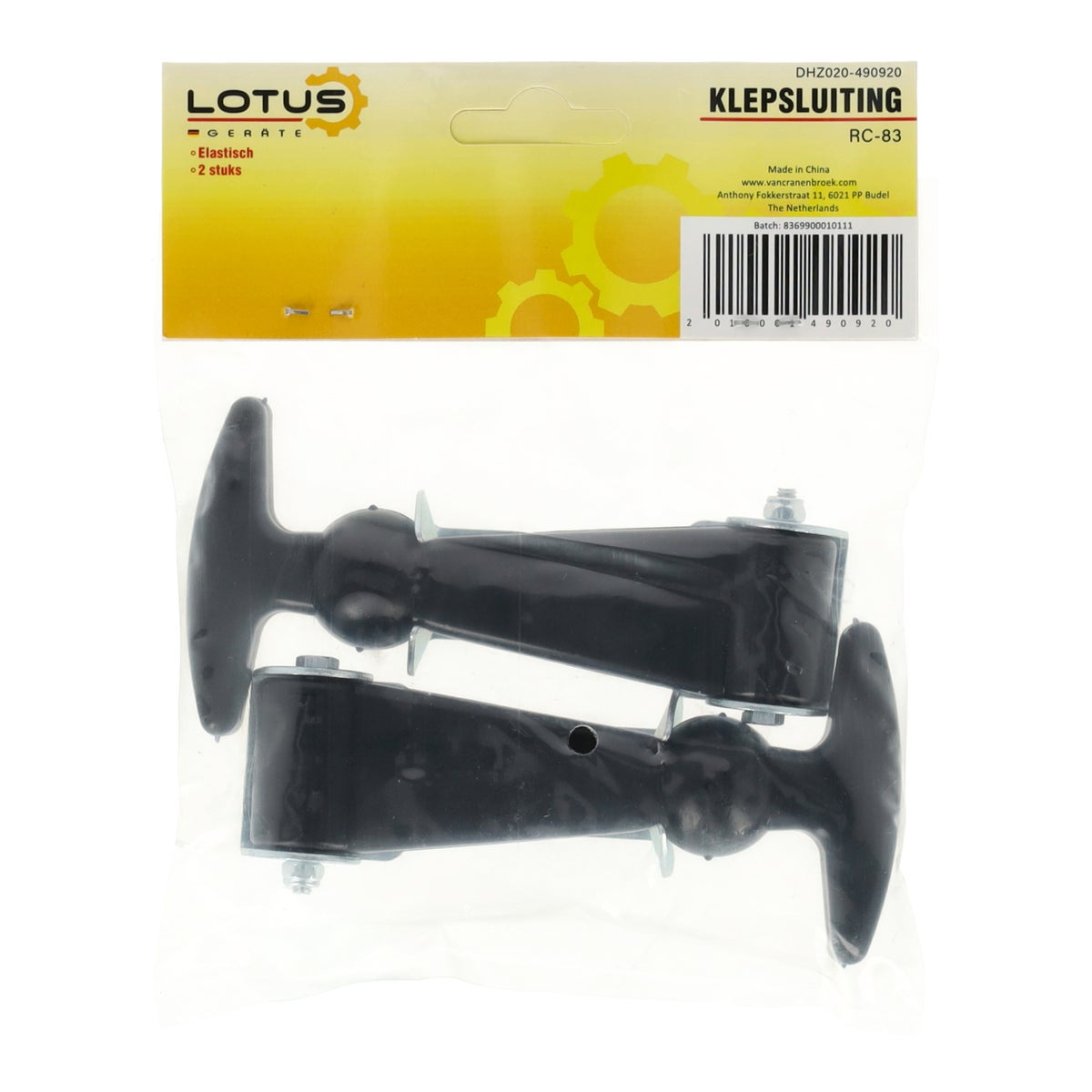 Klepsluiting elastisch 2 stuks RC-83 Klepsluiting elastisch 2 stuks RC-83
