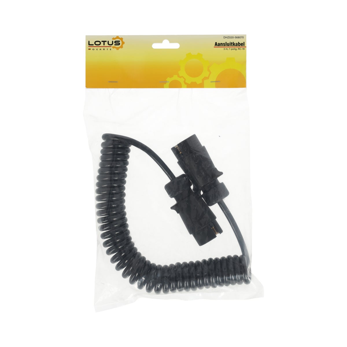 Aansluitkabel 3 m 7polig 12V plastic RC-19 Aansluitkabel 3 m 7polig 12V plastic RC-19