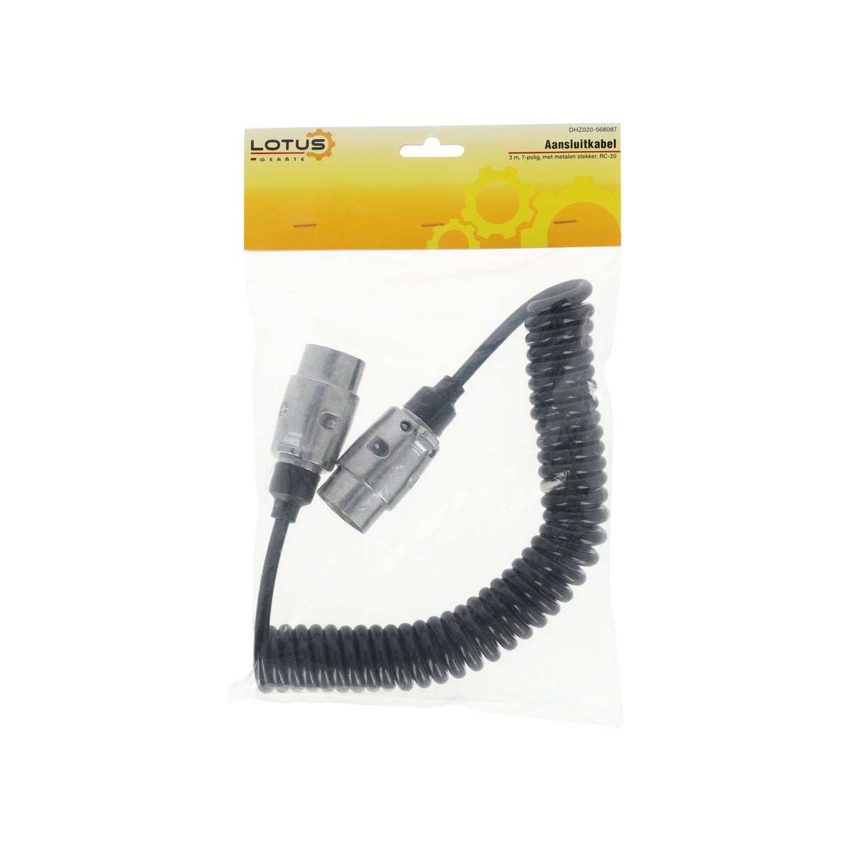 Aansluitkabel 3 m 7polig 12V metaal RC-20 Aansluitkabel 3 m 7polig 12V metaal RC-20