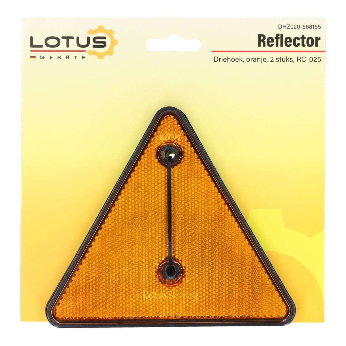 Reflector driehoek oranje 2st RC-025 Reflector driehoek oranje 2st RC-025