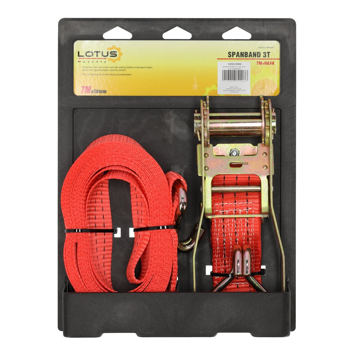 Lotus spanband SB-3000 7 m met haak Lotus spanband SB-3000 7 m met haak