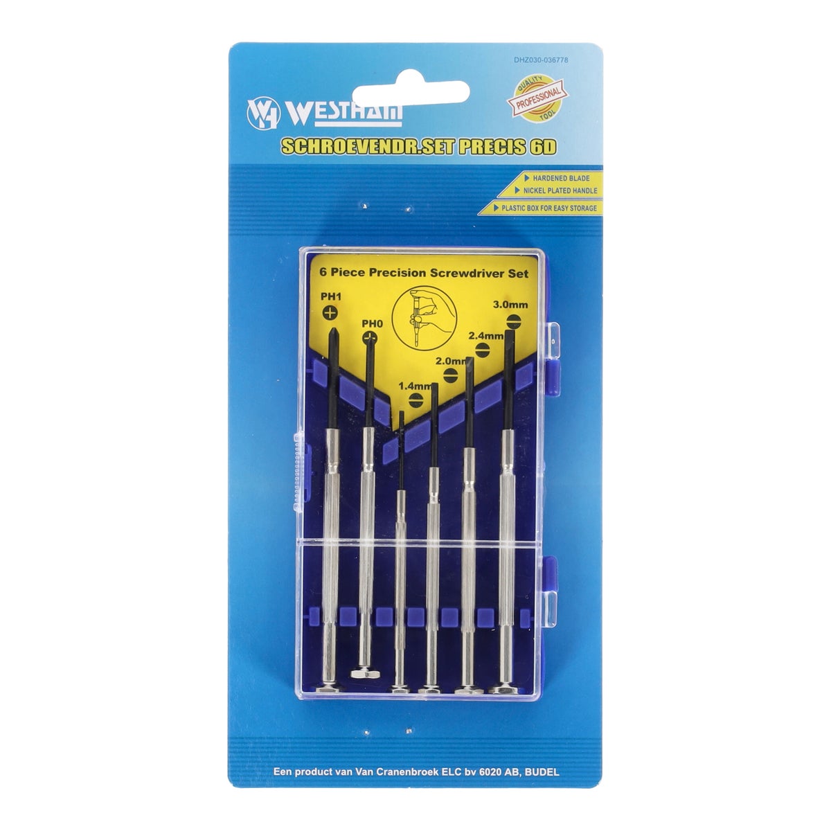 Schroevendraaierset precisie 6-delig Westham Schroevendraaierset precisie 6-delig Westham